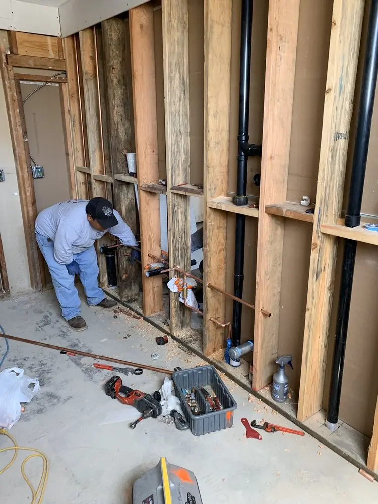 Commercial rough-in plumbing for Water Heater Replacement in Fishers Hill